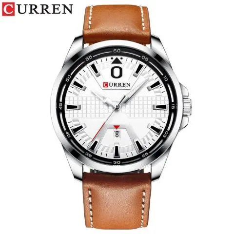 Curren Men's Leather Band Business Watch (Dial 4.7cm) - CUR182