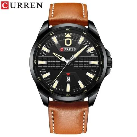 Curren Men's Leather Band Business Watch (Dial 4.7cm) - CUR182