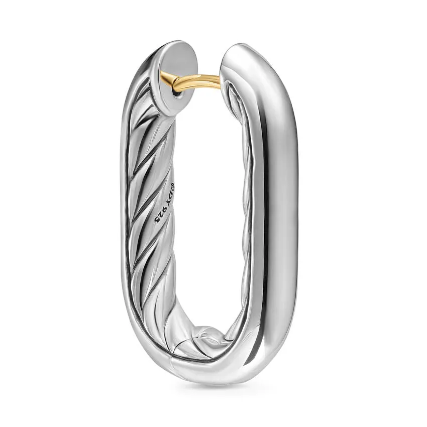 DY Madison Smooth Hoop Earrings in Sterling Silver, 24.3mm