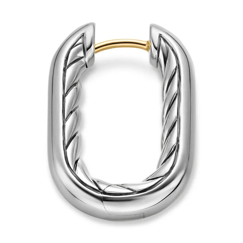 DY Madison Smooth Hoop Earrings in Sterling Silver, 24.3mm