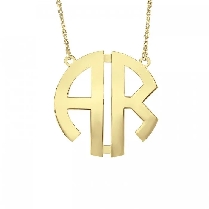Fink's 25mm Original Two Initial Monogram Necklace