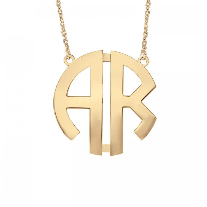 Fink's 25mm Original Two Initial Monogram Necklace