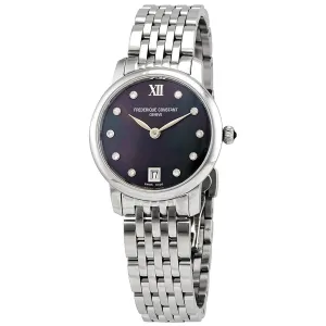Frederique Constant Slimline Quartz Diamond Ladies Watch FC-220MPBD1S26B