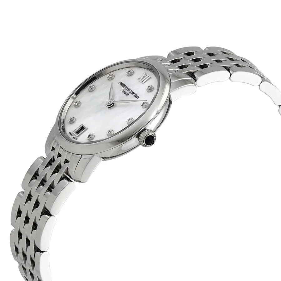 Frederique Constant Slimline Quartz Diamond Ladies Watch FC-220MPWD1S26B
