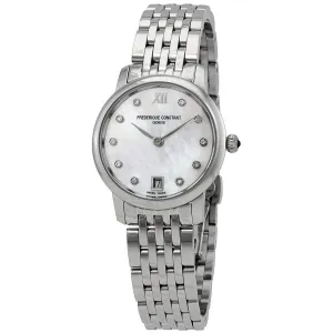 Frederique Constant Slimline Quartz Diamond Ladies Watch FC-220MPWD1S26B