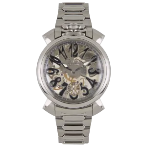 GaGà Milano Watch Manuale Forty-Four 44mm Skeleton Steel
