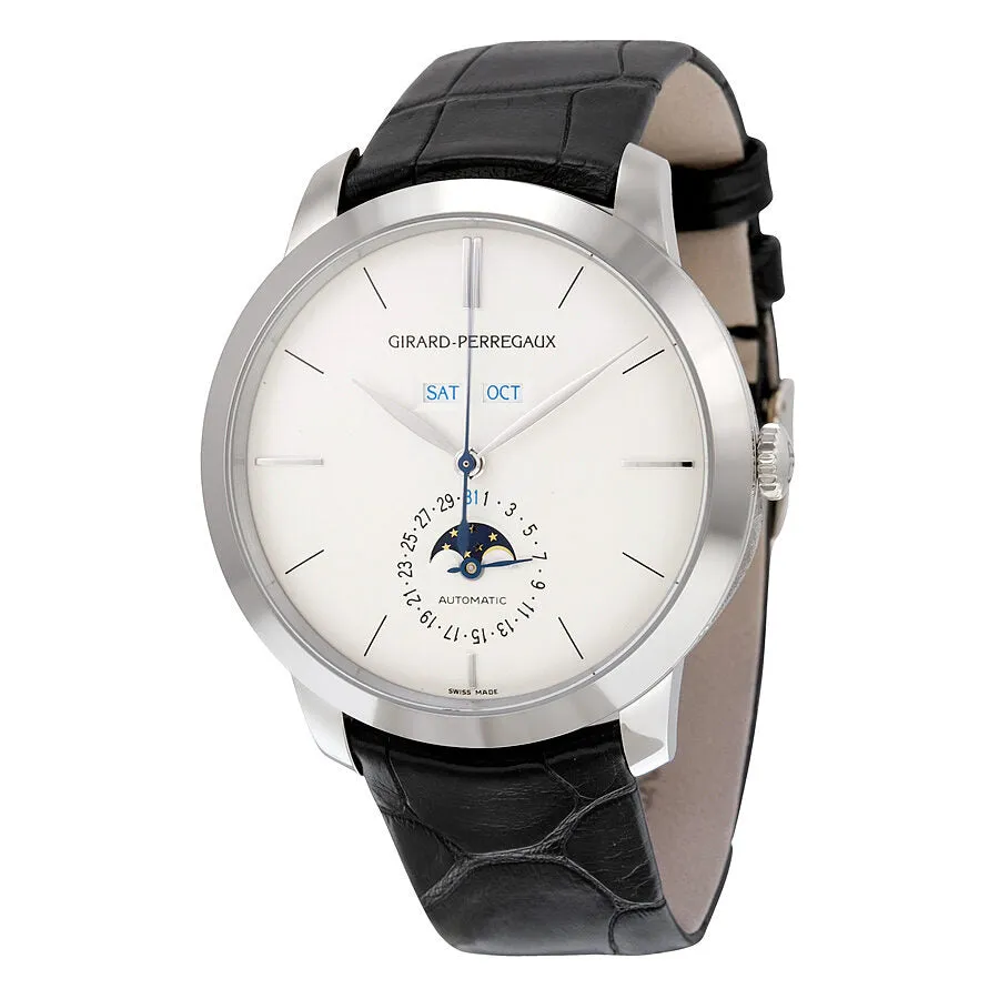 Girard Perregaux 1966 Automatic Silver Dial 18kt White Gold Men's Watch 49535-53-152-BK6A