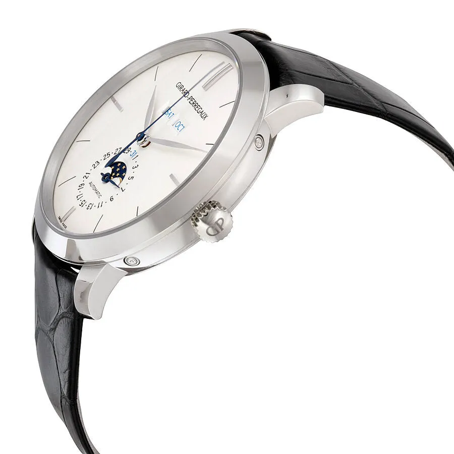 Girard Perregaux 1966 Automatic Silver Dial 18kt White Gold Men's Watch 49535-53-152-BK6A