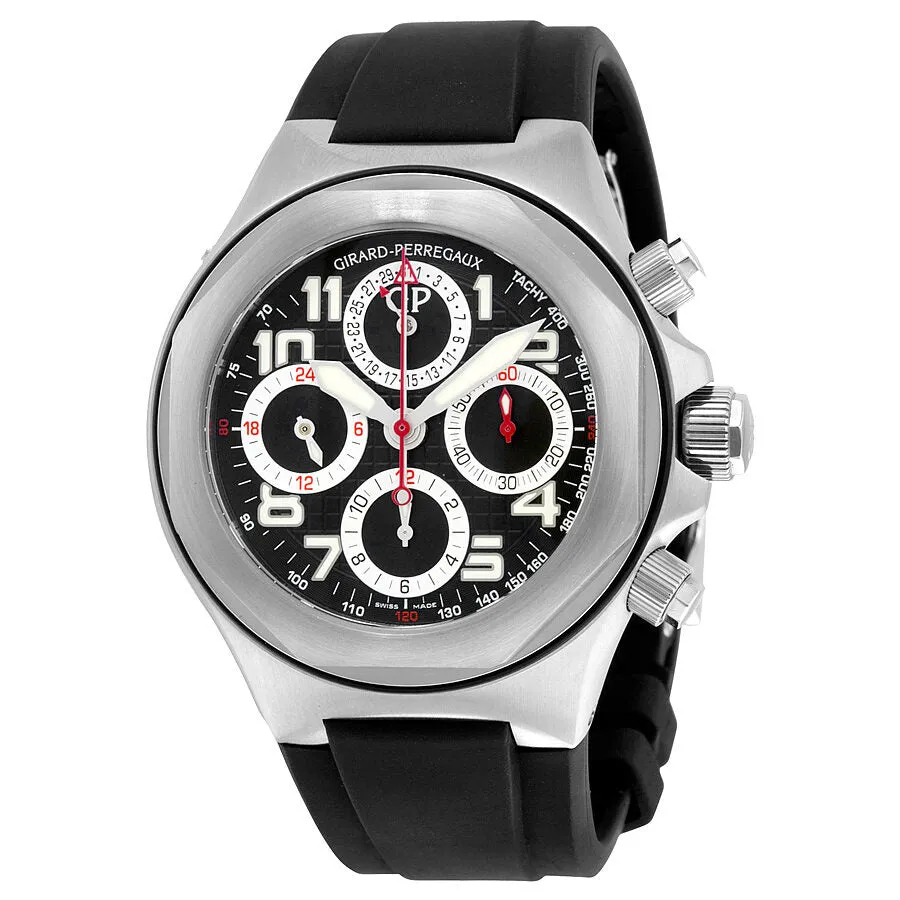 Girard Perregaux Laureato EVO3 Black Dial Black Rubber Men's Watch 80180-11-614-FK6A