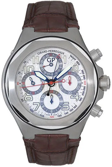 Girard Perregaux Laureato EVO3 Stainless Steel Brown Leather Men's Watch 80180-11-113-BBEA