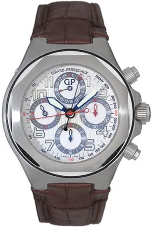 Girard Perregaux Laureato EVO3 Stainless Steel Brown Leather Men's Watch 80180-11-113-BBEA