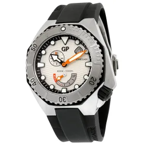 Girard Perregaux Sea Hawk Automatic Silver Dial Black Rubber Men's Watch 49960-11-131-FK6A