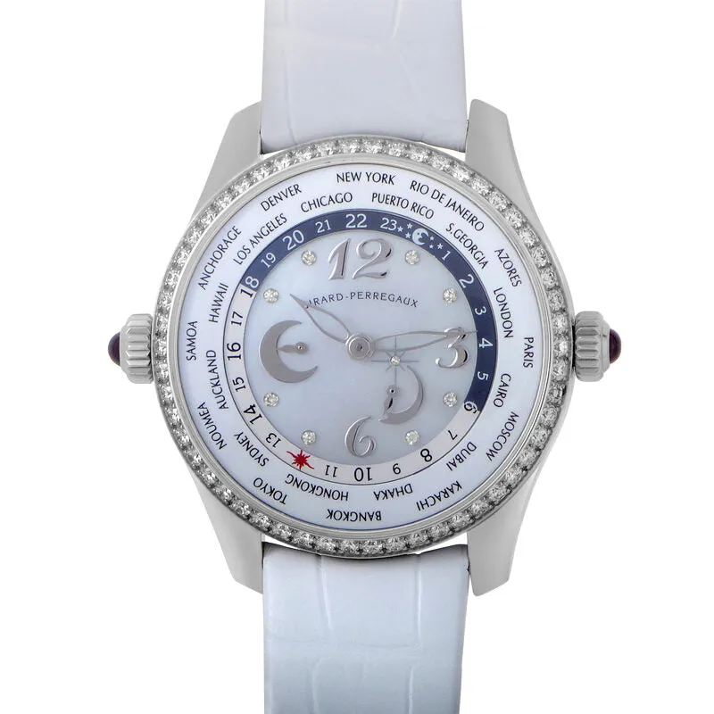 Girard Perregaux WW.TC Mother of Pearl Dial Diamond Automatic Ladies Watch 49860D-11A761-BK7A