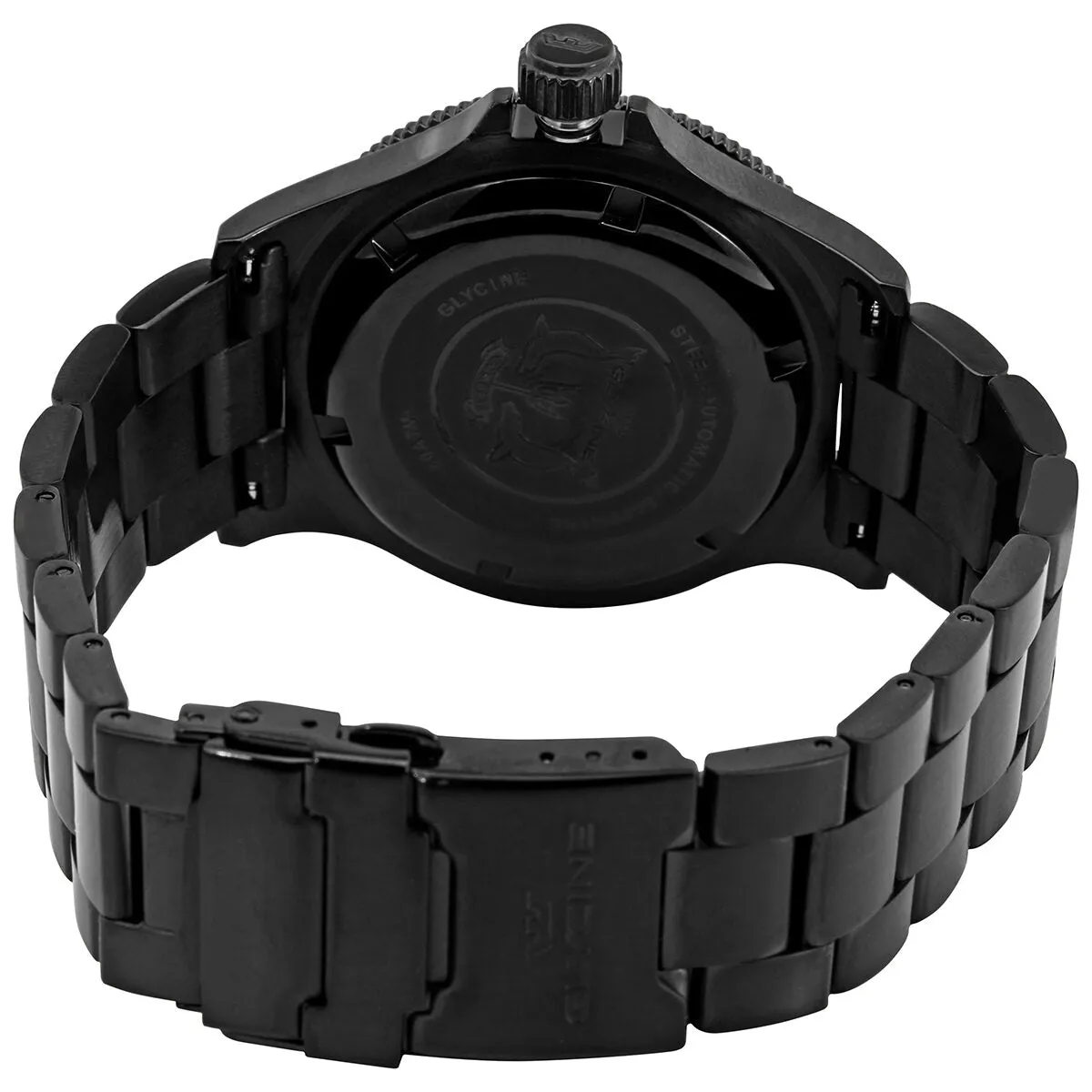 Glycine Combat Automatic Blue Dial Black PVD Men's Watch GL0295