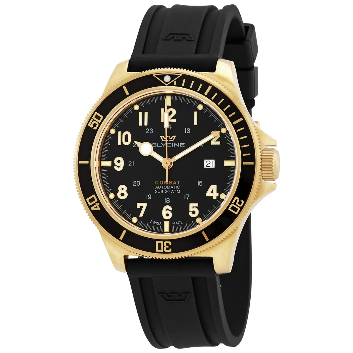 Glycine Combat Sub 46 Automatic Black Dial Men's Watch GL0292
