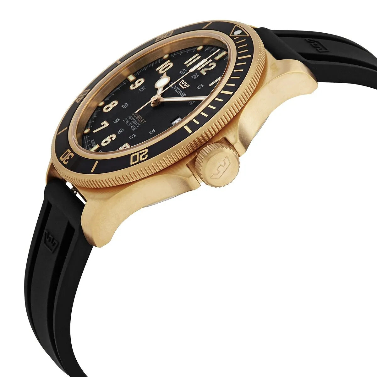 Glycine Combat Sub 46 Automatic Black Dial Men's Watch GL0292