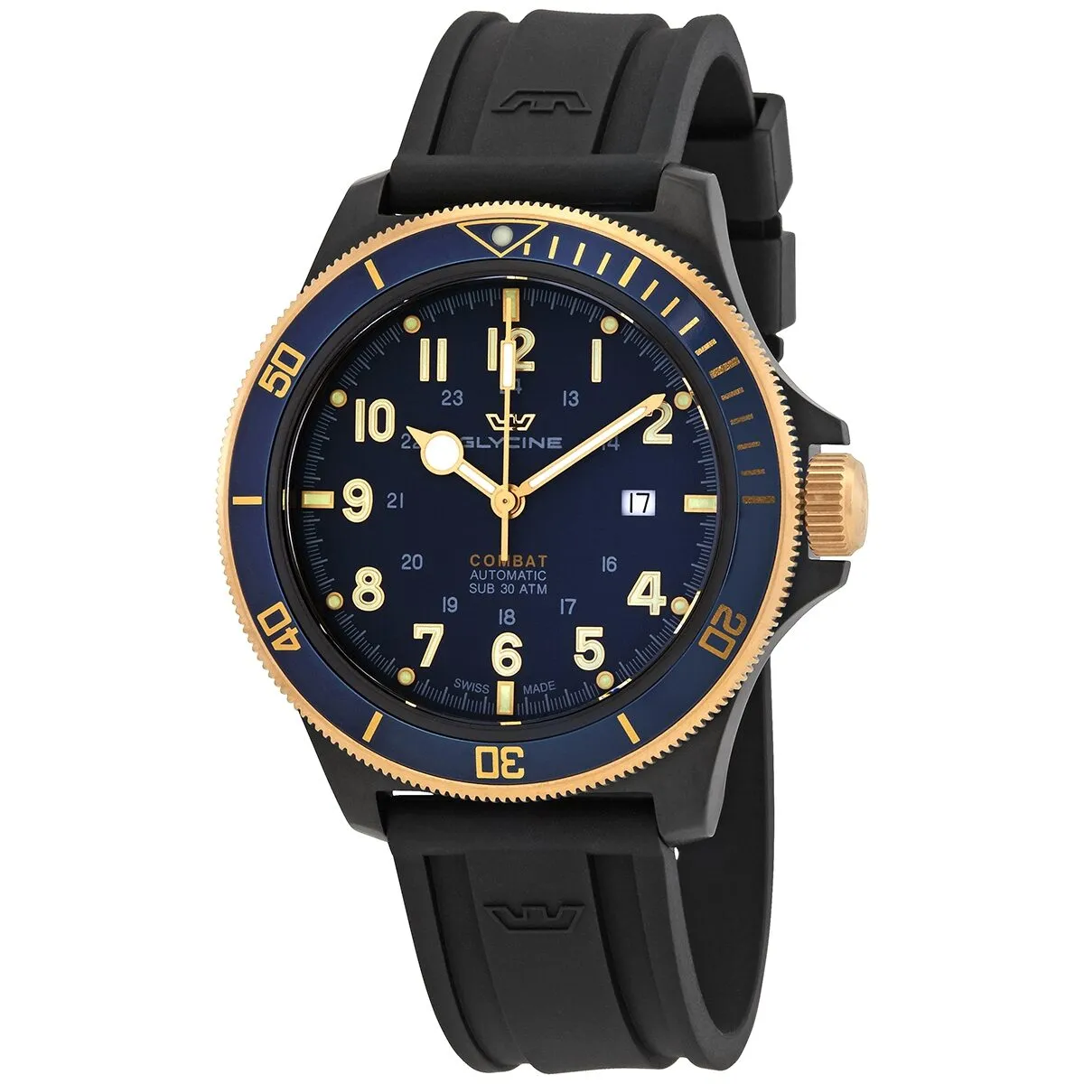 Glycine Combat Sub 46 Automatic Dark Blue Dial Men's Watch GL0280