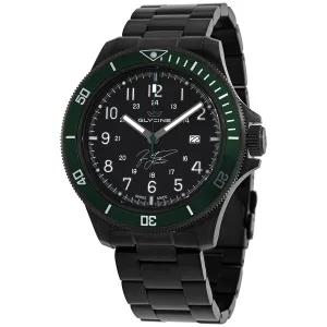 Glycine Combat Sub 46 'Jason Taylor' Automatic Black Dial Men's Watch GL0296