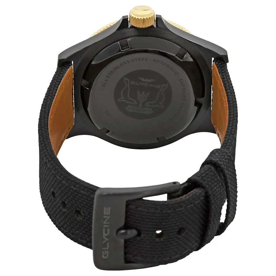 Glycine Combat Sub Automatic Black Dial Men's Nylon Watch GL0093