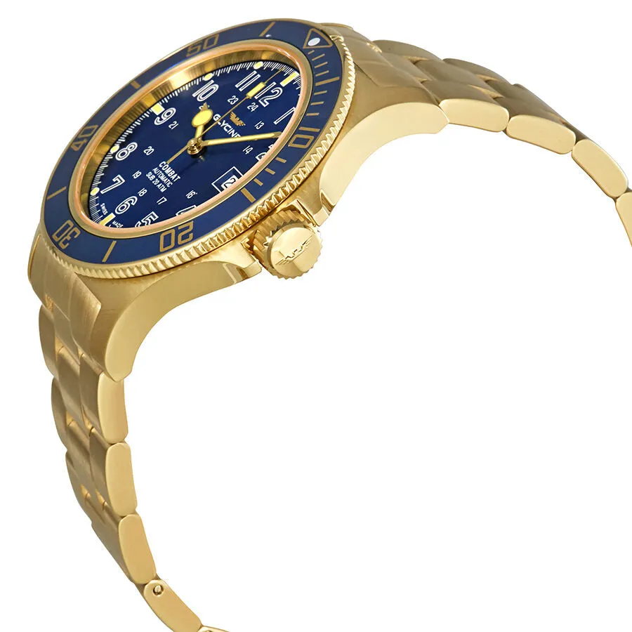 Glycine Combat Sub Automatic Blue Dial Yellow Gold-tone Men's Watch GL0082