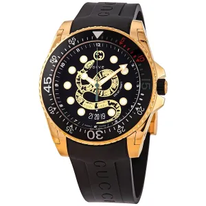 Gucci Dive Quartz Black Dial Men's Watch YA136219