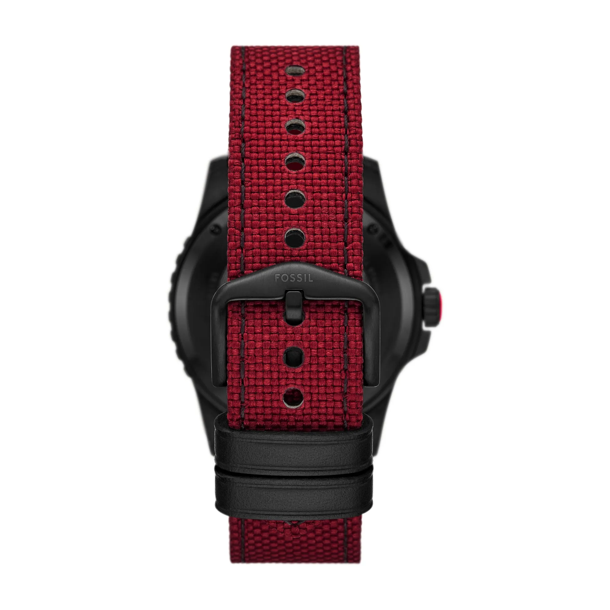 Marvel | Fossil Limited Edition Automatic Red and Black Nylon and Leather Watch