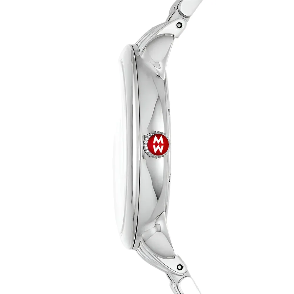 Michele Serein Mid Stainless Diamond Dial Watch