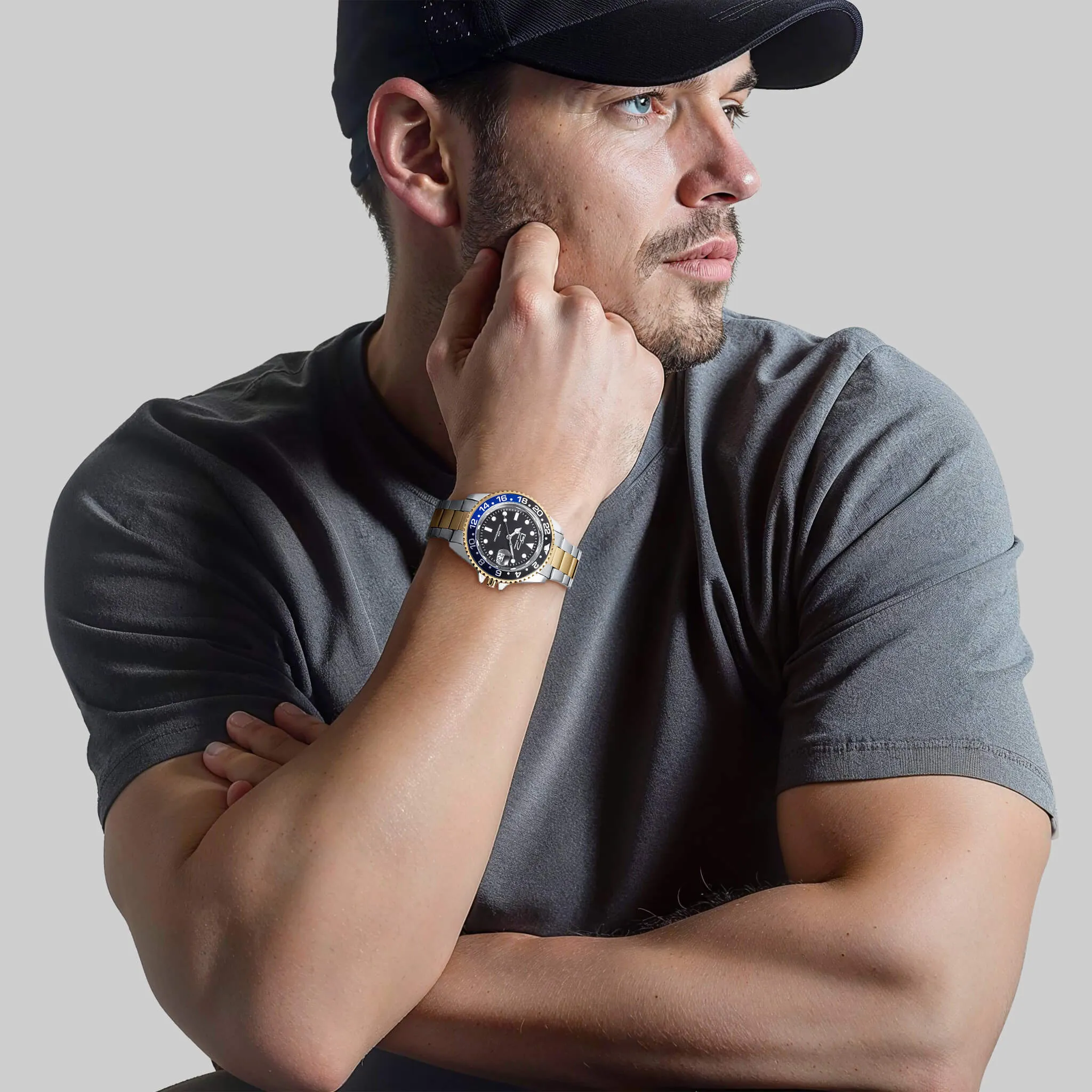 Midnight Blue Two-Tone Men's Watch