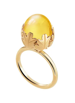 MURMURE Crystal Ring leaf