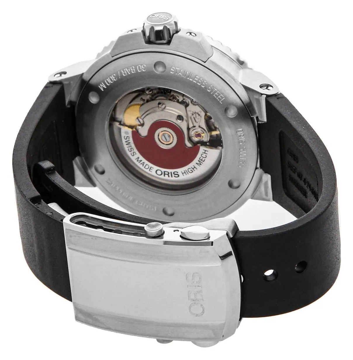 Oris Aquis Automatic Stainless Steel Black Dial Black Rubber Strap Date Divers Mens Watch 733 7730 4134-07 4 24 64EB