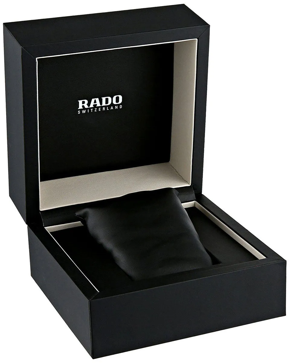 Rado Diamaster XL Silver Tone Ceramic Brown Dial Brown Leather Strap Quartz Mens Watch R14135306
