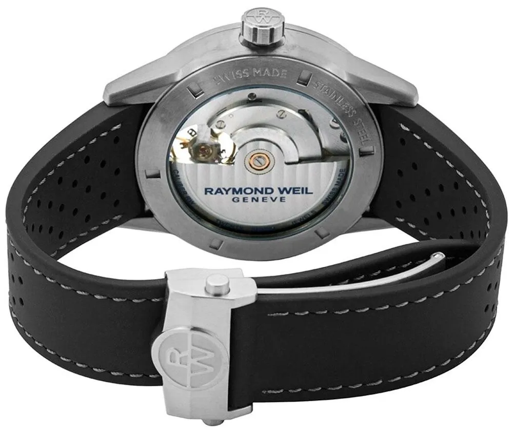 Raymond Weil Freelancer Automatic Grey PVD Black Rubber Strap Grey Dial Mens Watch 2780-TIR-60001