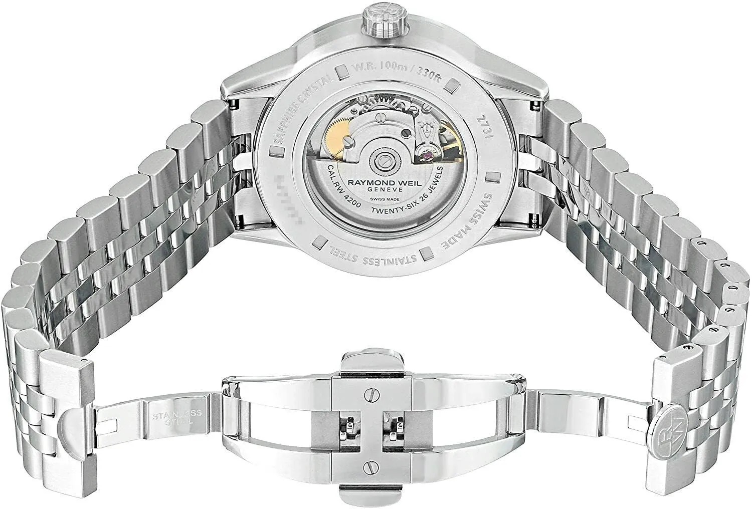 Raymond Weil Freelancer Automatic Stainless Steel Black Dial Date Mens Watch 2731-ST-20001