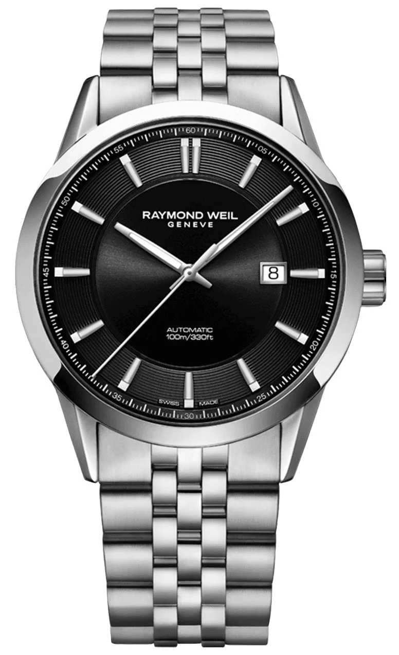 Raymond Weil Freelancer Automatic Stainless Steel Black Dial Date Mens Watch 2731-ST-20001
