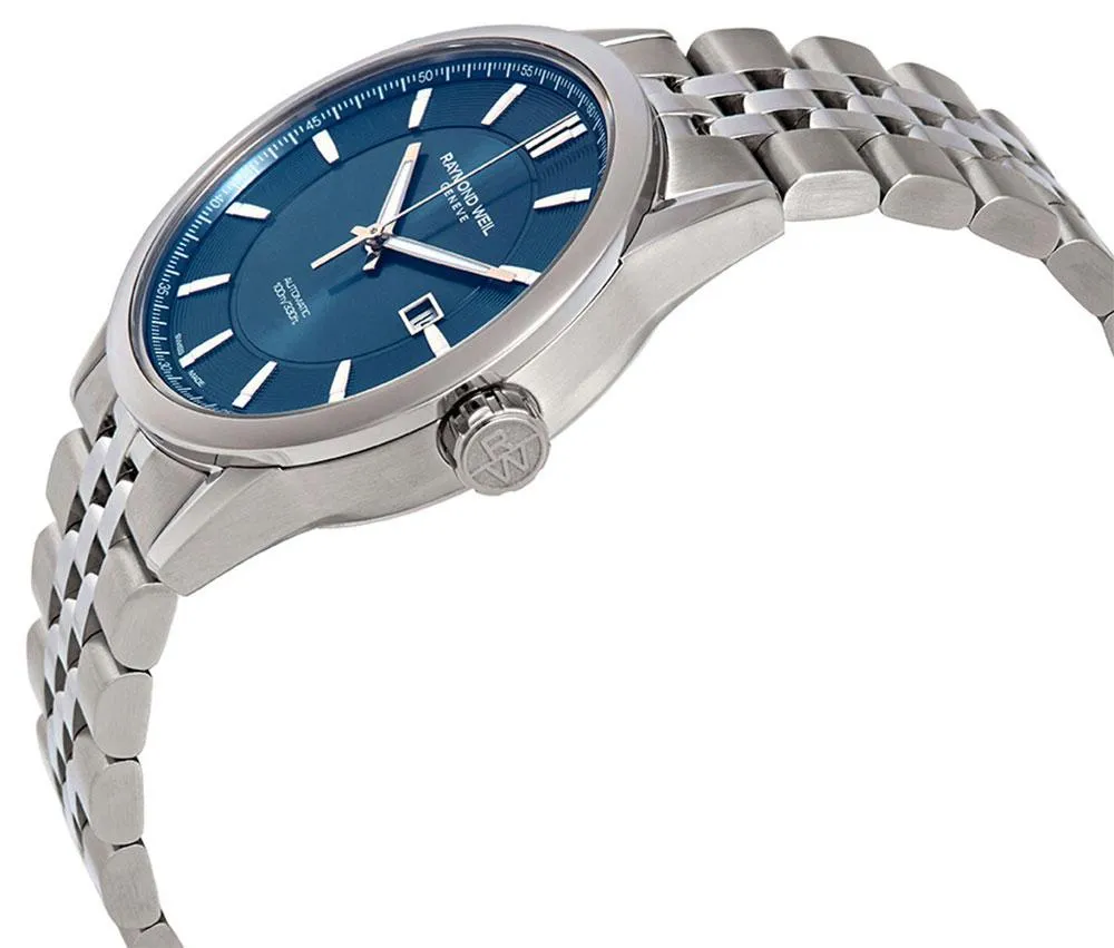 Raymond Weil Freelancer Automatic Stainless Steel Blue Dial Date Mens Watch 2731-ST-50001