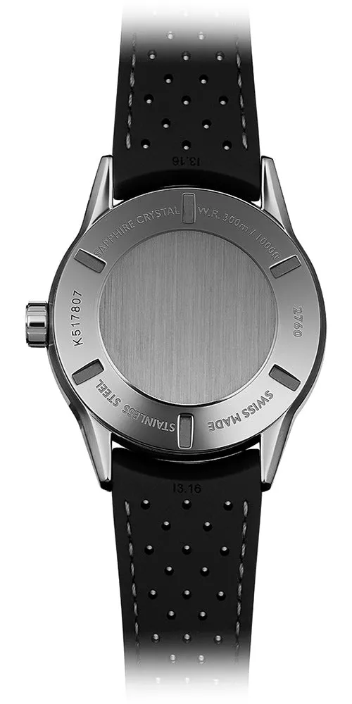Raymond Weil Freelancer Grey PVD Steel Automatic Mens Watch Perforated Black Rubber Strap 2760-TR1-20001