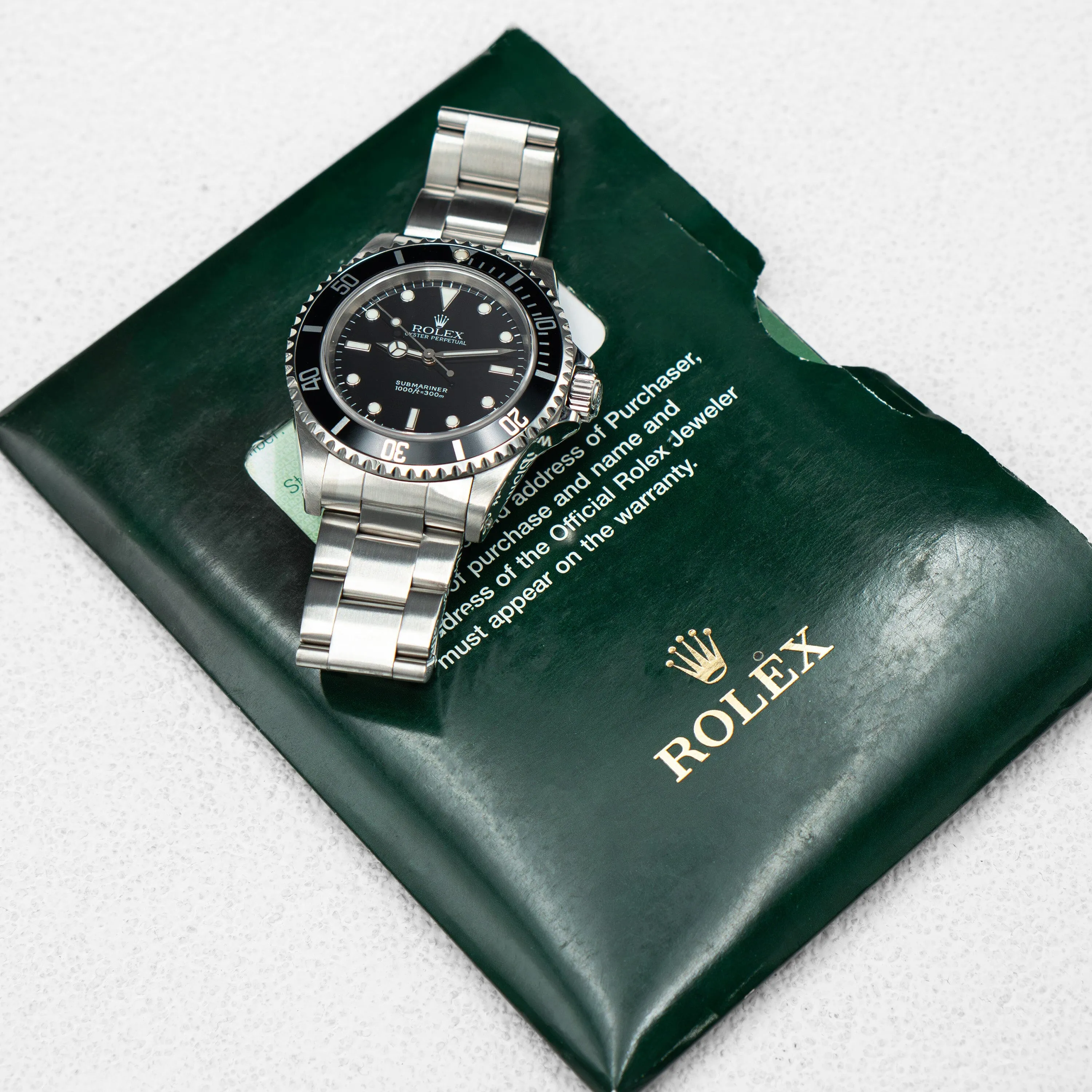 Rolex Submariner 14060M No Date Mens Watch Box Papers