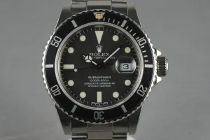 Rolex Submariner 16800 Matte Dial