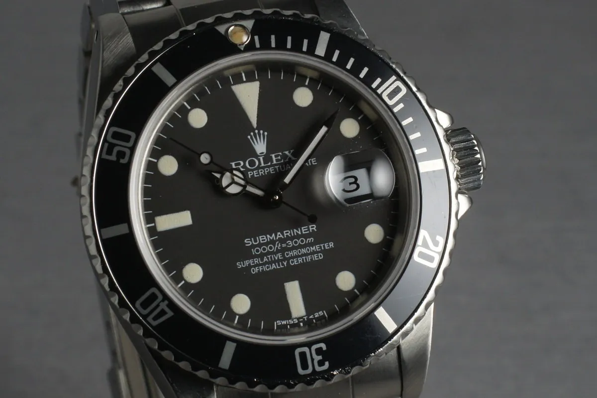 Rolex Submariner 16800 Matte Dial