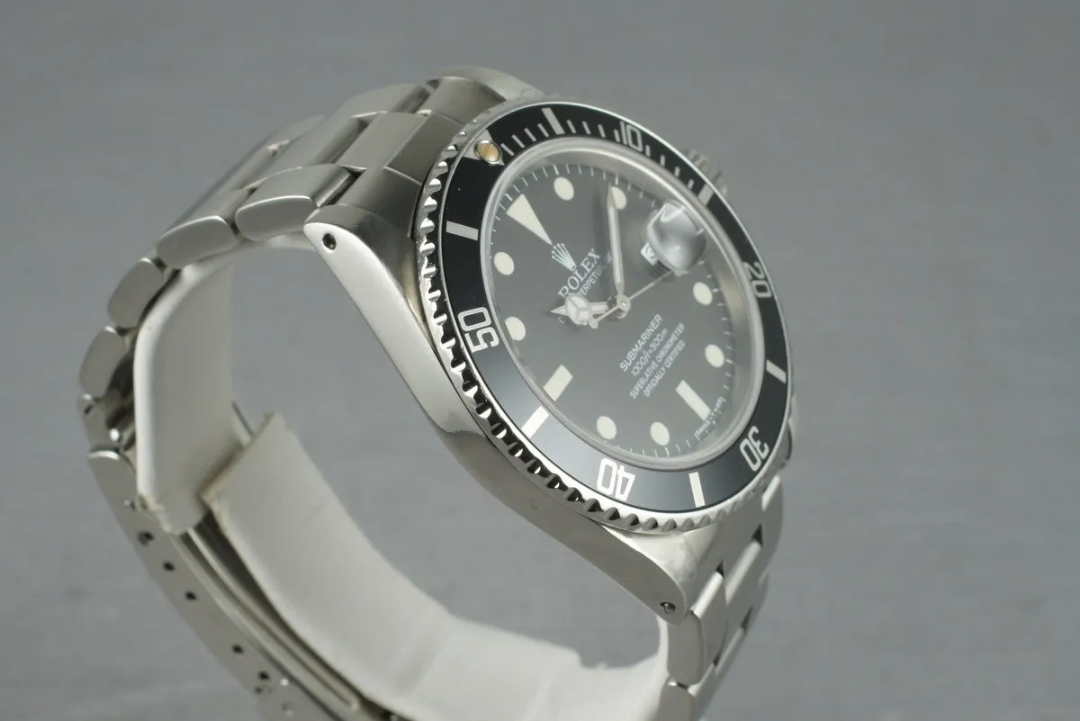 Rolex Submariner 16800 Matte Dial