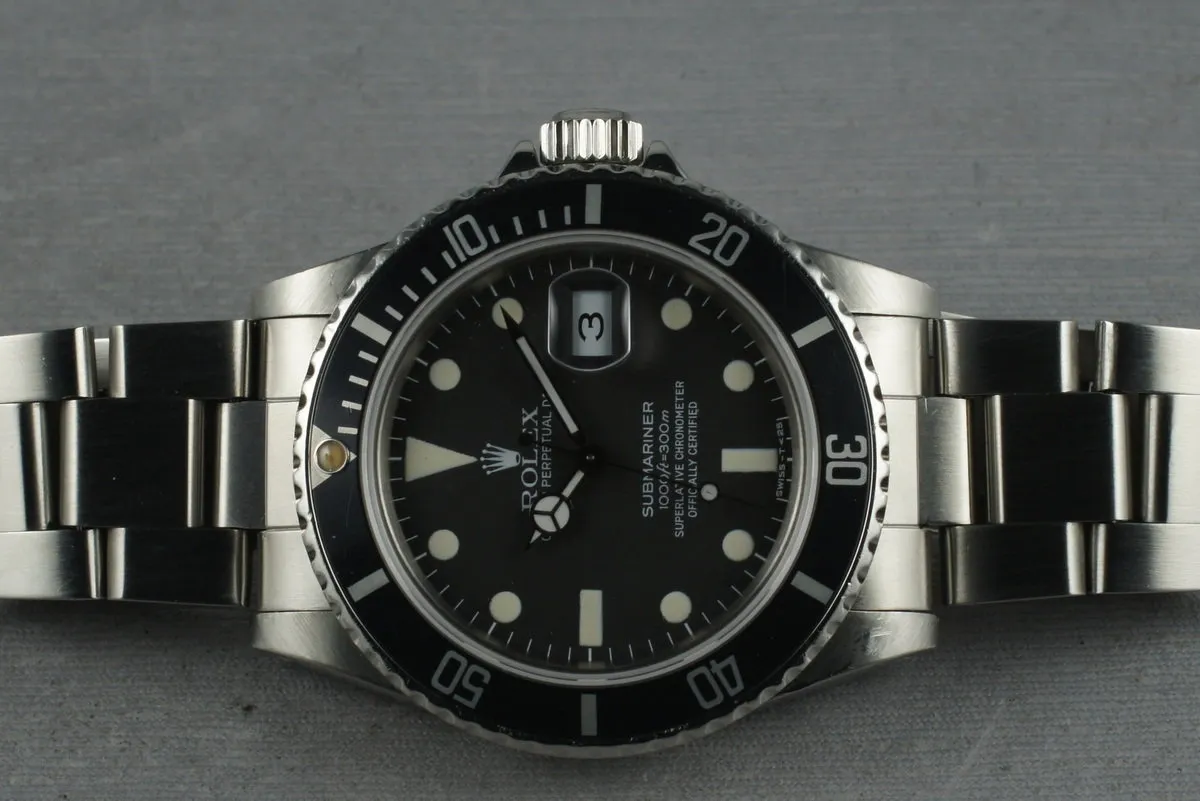 Rolex Submariner 16800 Matte Dial