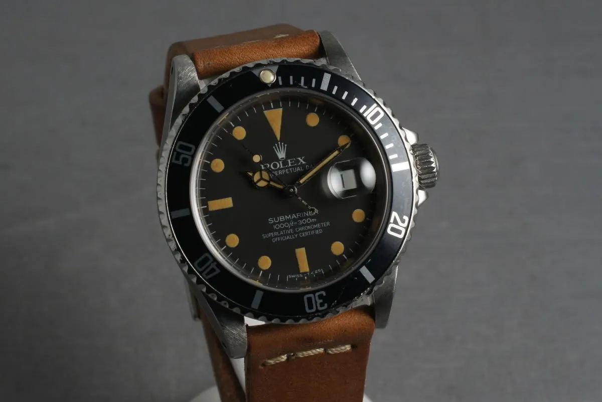 Rolex Submariner 16800 with orange lume