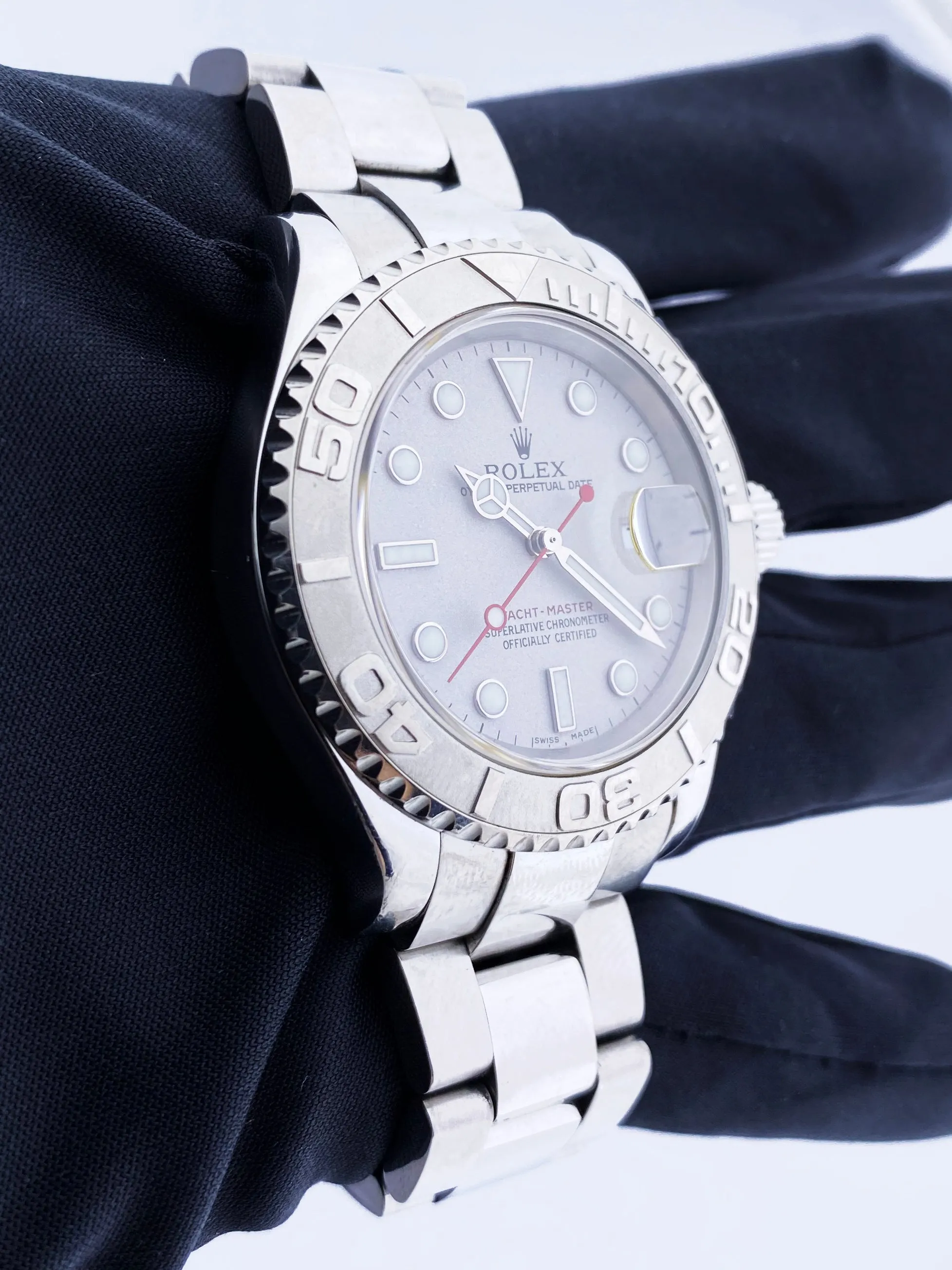 Rolex Yacht Master 16622 Platinum Bezel Mens Watch