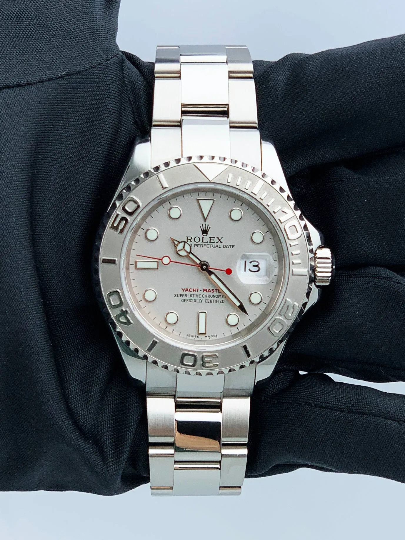 Rolex Yacht Master 16622 Platinum Bezel Mens Watch