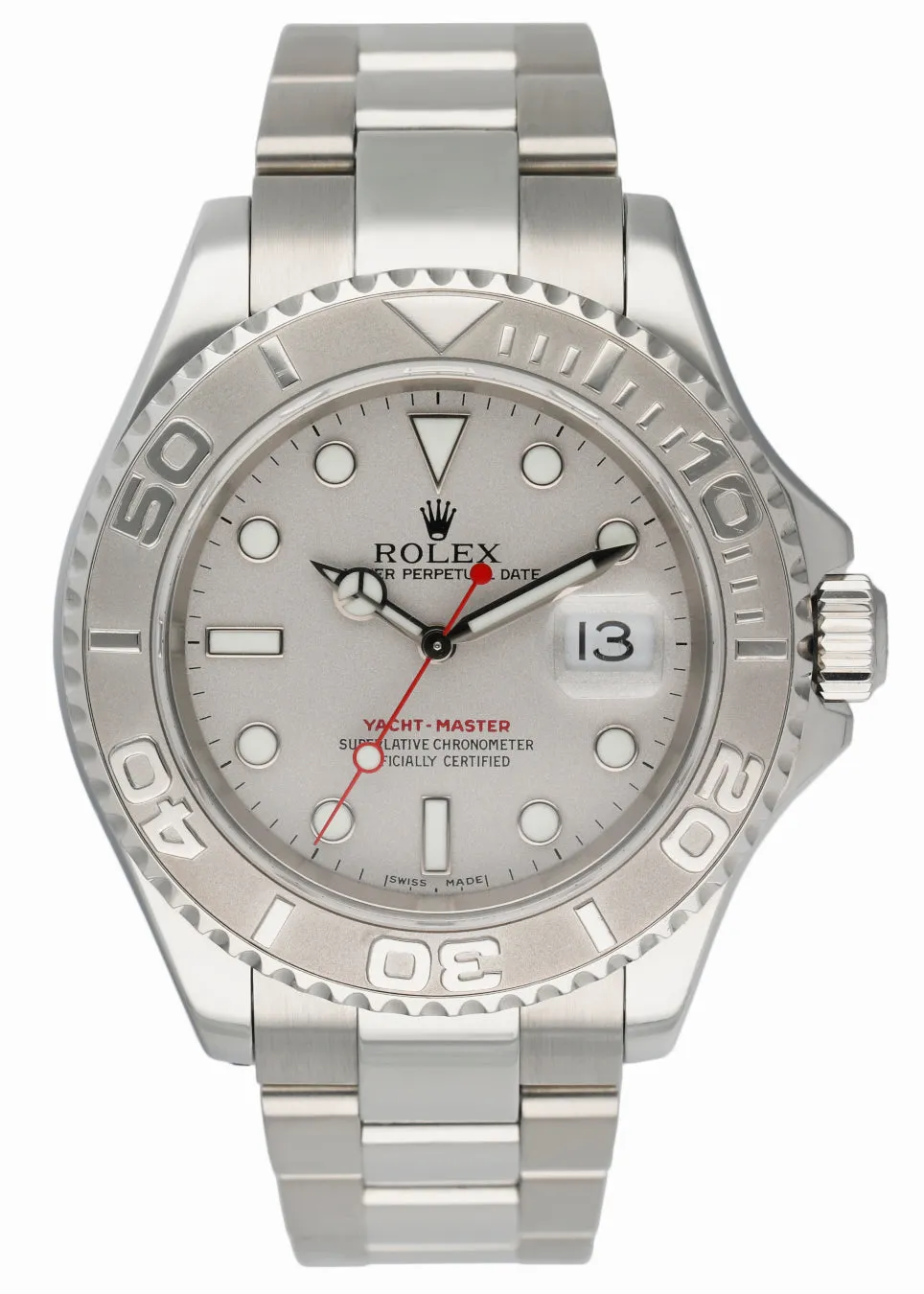 Rolex Yacht Master 16622 Platinum Bezel Mens Watch