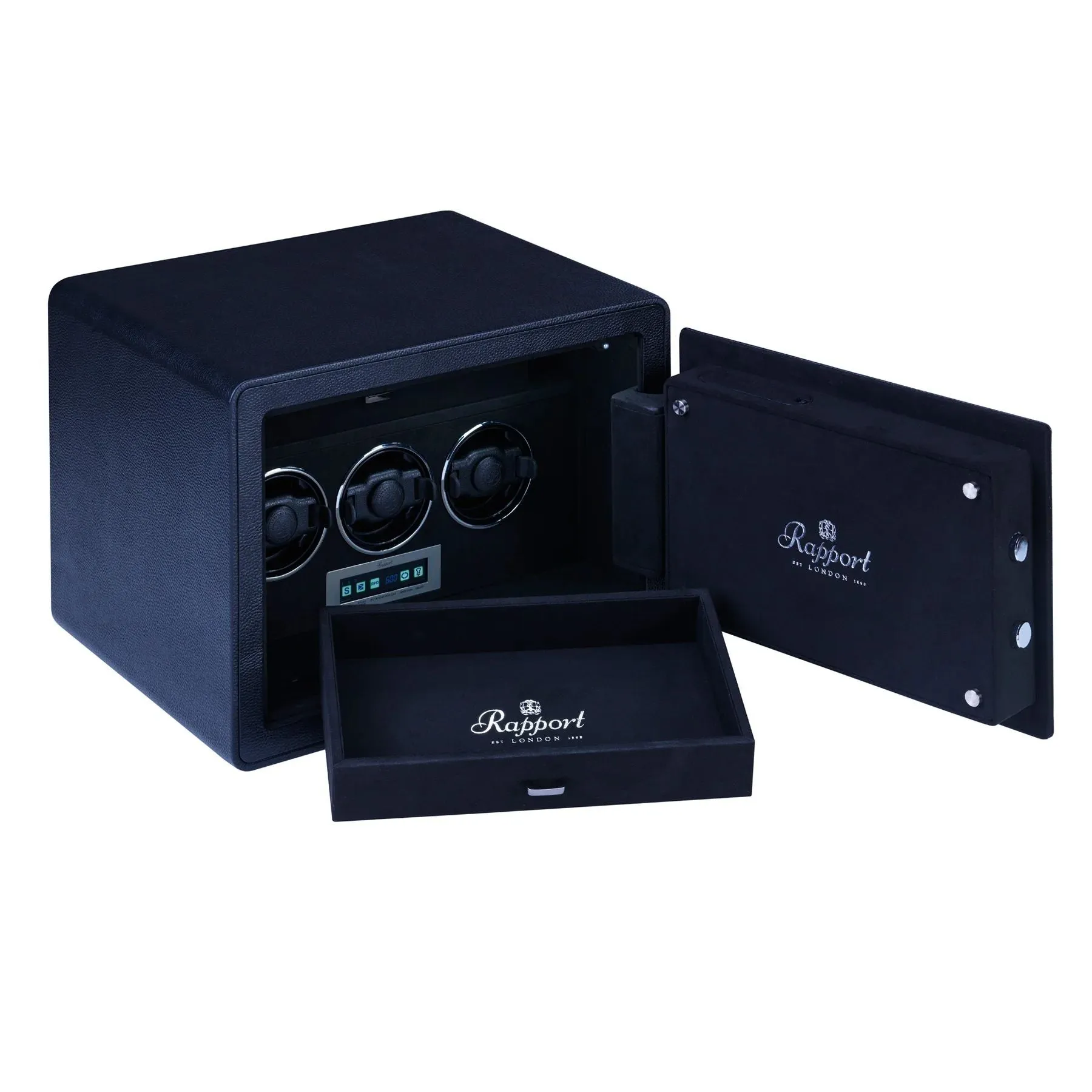Savoy 3 Watch Winder Safe - Black
