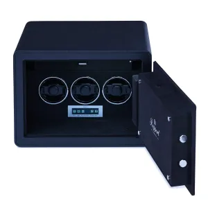 Savoy 3 Watch Winder Safe - Black