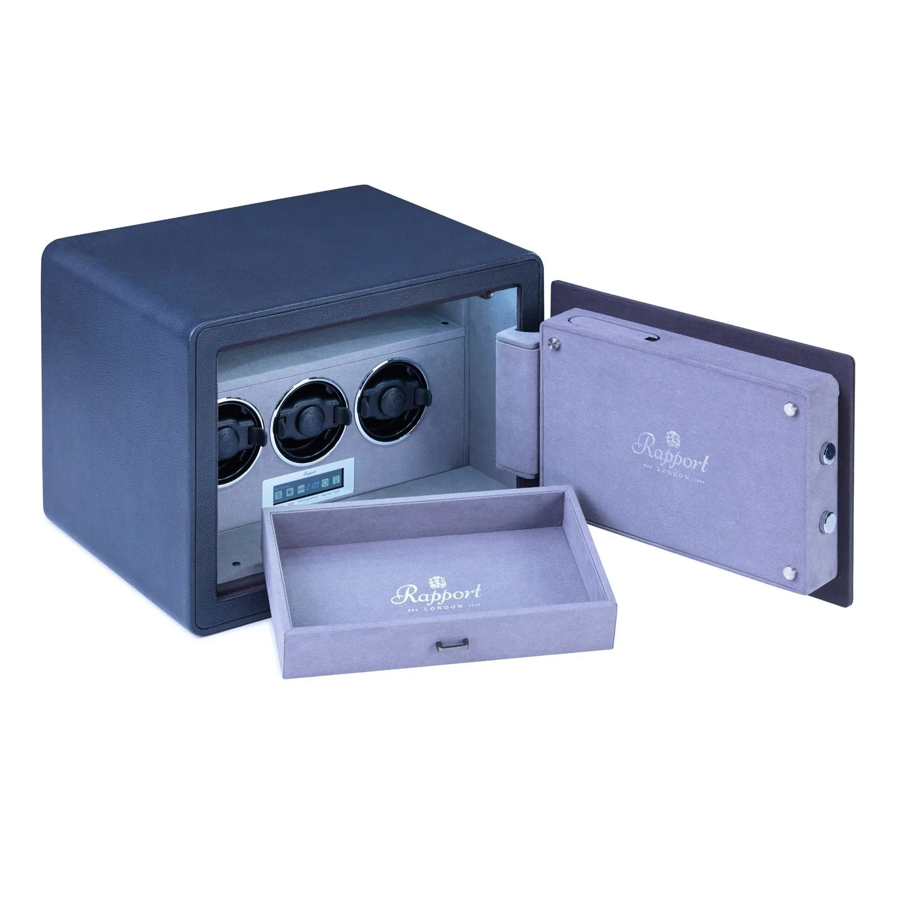 Savoy 3 Watch Winder Safe - Grey