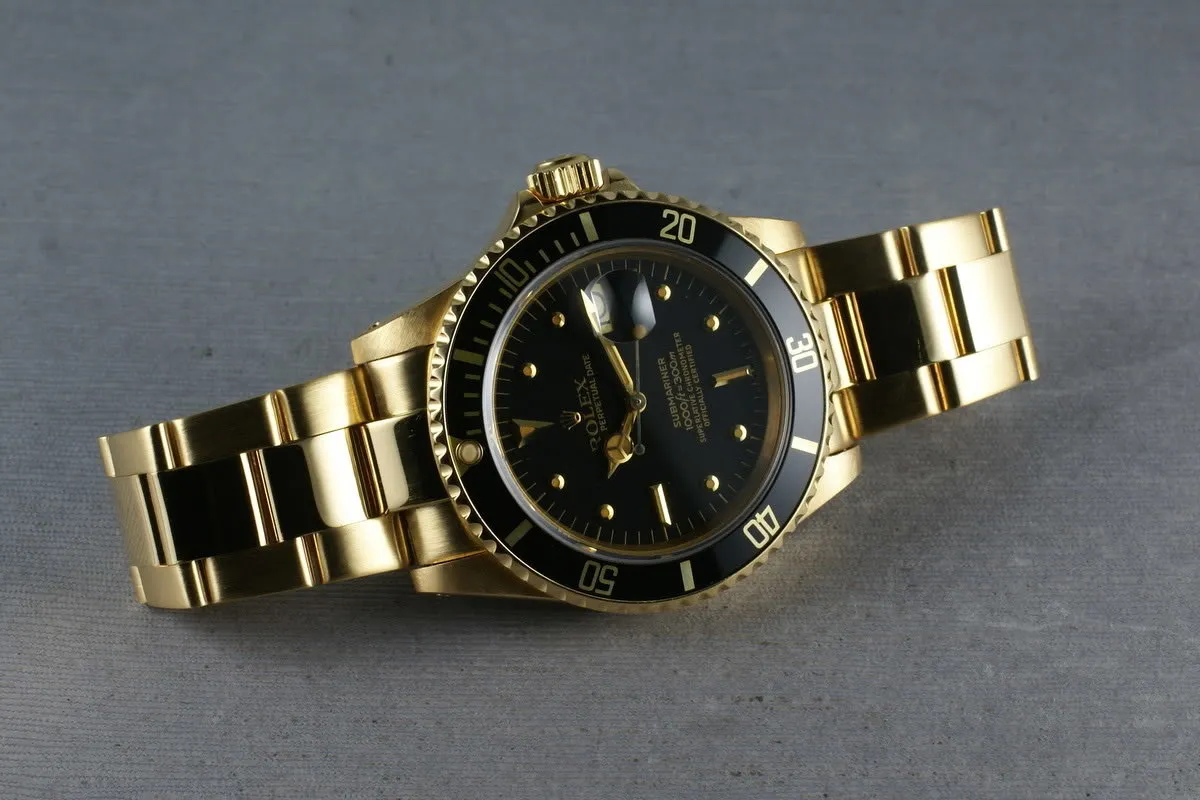 Submariner 18K 16808 Black Nipple Dial with Recent RSC Service