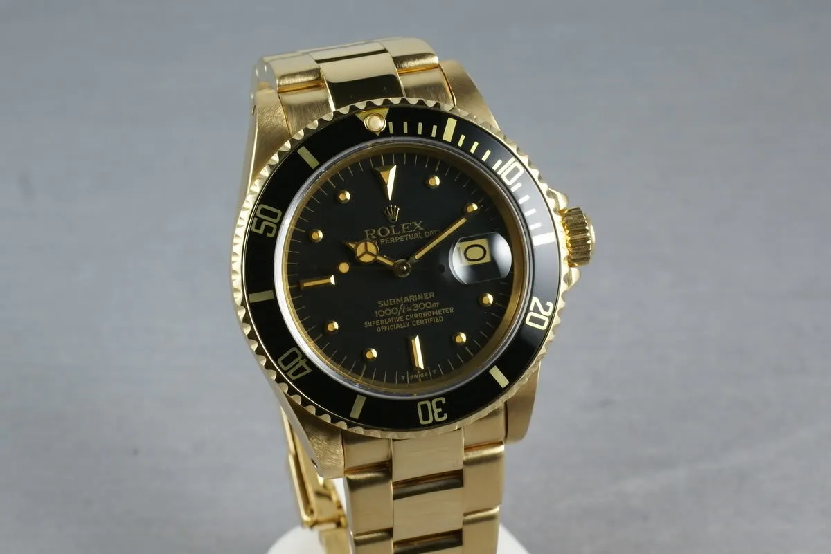 Submariner 18K 16808 Black Nipple Dial with Recent RSC Service